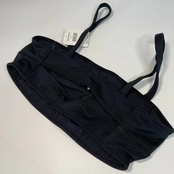 Free People Very Prairie Bra Black Sports Bra Size XS NWT - Picture 3 of 7